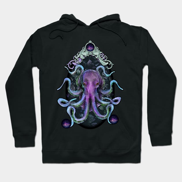 Space octopus pendant Hoodie by wet_chicken_lip